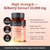 pureclinica Bilberry Extract 10,000mg x 180 Tablets (6 Months Supply)- 10X More