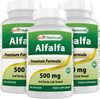 Best Naturals Alfalfa Green Super Food 500 mg 180 Capsules (180 Count (Pack
