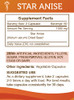 Secrets of the Tribe Star Anise Capsules, 1000 mg, Star Anise (Illicium verum)