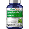 NusaPure Organic Amla Capsules 10:1 Extract, 600 mg Equivalent to 6,000mg