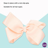 Goody Kids Large Bow Barette - Blush - Stay Tight Closure Help Keep Hairs In Place - Hair Accessories