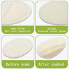 2 Pack Exfoliating Shower Loofah Sponge Pads, Body Scrubber for Men Women Removing Dead Skin, Made with Natural Luffa and Terry Cloth, 5.9x3.7IN Loof
