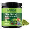 NATURELO Raw Greens Superfood Powder - Unsweetened