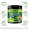 NATURELO Raw Greens Superfood Powder 480 Grams, Mixed Berry