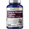 NusaPure Mucuna Pruriens 1000mg 200 Veggie Caps (Non-GMO, 100% Vegetarian