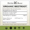 Herbal Roots Organic Beet Root Powder Capsules - 60 Count Vegan Capsules