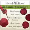 Herbal Roots Organic Beet Root Powder Capsules - 60 Count Vegan Capsules