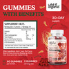 Wild & Organic Panax Ginseng Gummies 1500 mg - Korean Red Ginseng Supplement