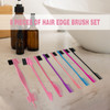 8 Pieces Hair Styling Comb Set Teasing Rat Tail Brush for Edge&Back Brushing, Combing, Slicking Hair for Women Edge Brush Double Sided Edge Comb for