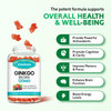 Ginkgo Biloba Gummies for Women and Men, Brain Supplement Improve Better Mood
