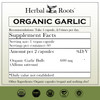 Herbal Roots Organic Whole Bulb Garlic Pills - Potent Extra Strength