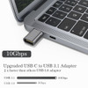AuviPal 10Gbps USB C to USB 3.1 Adapter (4 Pack), Thunderbolt 4/3 to USB OTG Converter for iPhone 15, MacBook, iPad, iMac and More Type C Devices - M