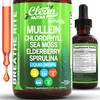 Clean Nutra Mullein Drops for Lungs Organic Chlorophyll Liquid Irish Sea Moss