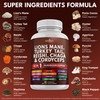 NEW AGE Lions Mane Mushroom Supplement with Turkey Tail Reishi Cordyceps Chaga