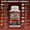 NEW AGE Lions Mane Mushroom Supplement with Turkey Tail Reishi Cordyceps Chaga