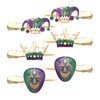 Mardi Gras Hair Clips Glitter Fleur De Lis Clown Hat Barrettes Mask Hairpin Holiday Carnival Party Parade Hair Accessories