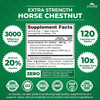 Zazzee Extra Strength Horse Chestnut 10:1 Extract, 3000 mg Strength, 20%