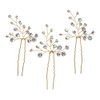 3pcs Crystal Wedding Hair Pieces, Handmade Rhinestone Bridal Hair Pin for Women, Girls, Bridesmaids - Bridal Hair Accessories