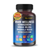 GUDOMET Brain Wellness Ginkgo Biloba Rhodiola Cordyceps Chamomile Ashwagandha