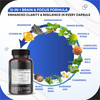 GUDOMET Brain Wellness Ginkgo Biloba Rhodiola Cordyceps Chamomile Ashwagandha