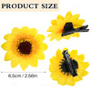 AUEAR, 12 Pack Sunflower Alligator Clips, 2.5 inch Flower Duckbill Hair Barrettes for Women Girls Beach Summer Party