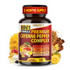 Organic Cayenne Pepper 9IN1 Complex with Cinnamon, Ginger, Turmeric for Overall