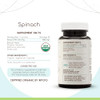 HerbEra Spinach 60 Capsules, 500 mg, USDA Organic Spinach (Spinacia oleracea)