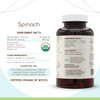 HerbEra Spinach 120 Capsules, 500 mg, USDA Organic Spinach (Spinacia oleracea)