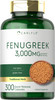 Carlyle Fenugreek Capsules - 300 Count - Non-GMO & Gluten Free Extract