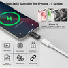 Lightning Female to USB C Adapter, 2 Pack Lightning to USB Type C Male Adapter PD 30W Fast Charging & Transfer Data for iPhone 16/15/15 Pro/15 Pro Ma
