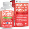 5-in-1 Organic Turmeric Curcumin Supplement (4210mg) with Berberine, Ceylon