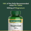 Nature's Bounty Magnesium 500 mg Tablets, High Potency Magnesium Supplement