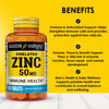 Mason Natural Zinc 50 mg, Supports Immune Function & Antioxidant Health, 100