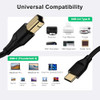 USB B to USB C Printer Cable 10FT, Type B to C Scanner Printer USB Cable Midi Cable for MacBook Pro Air,HP,iPad Pro,Dell,Audio Interface,Midi Keyboar