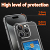 RIERBUBU Design for iPhone 16 Case with Card Holder, Wallet Case Clear Slim Soft Protective Cover Shockproof Anti-Scratch Phone Card Case for iPhone