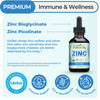 Organic Liquid Zinc Drops Supplement with Chelated Picolinate and Bisglycinate