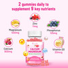 2 Pack Calcium Magnesium Zinc Gummies with Vitamin D3 B12, Calcium Supplements