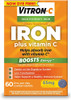Vitron-C High Potency Iron Supplement with Vitamin C, Pack of 3 (180 Count