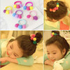10PCS Colorful Pom Pom Balls Hair Ties Cute Elastic Hair Rubber Bands Traceless Ponytail Holder Soft Hair Ring Rope Hair Scrunchie Hair Accessories S