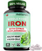 Yuve 100% Vegan Whole Food Chelated Iron Supplement 18mg