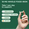 Yuve 100% Vegan Whole Food Chelated Iron Supplement 18mg