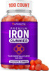 LifeCentricHealth Iron Gummies - Biotin Zinc Vitamin B Folic Acid Gummies