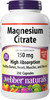 Webber Naturals Magnesium Citrate, 150 mg Per Capsule, 250 Capsules, High