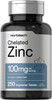 Horbäach Chelated Zinc Supplement 100mg - 250 Tablets