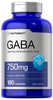Horbäach GABA 750mg - 180 Powder Capsules - Gamma Aminobutyric Acid Supplement
