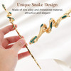 LALAFINA 2pcs Snake Hair Chopsticks Hair Stick Chinese Style Hanfu Headwear Hair Fork Hair Pin Snake Hair Stick Hanfu Chignon Hair Styling Accessorie