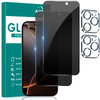AVOAR [2+2 Pack Privacy Screen Protector for iPhone 16 Pro Max with Camera Lens Protector, 6.9 Inch Tempered Full Screen Glass Accessories, Anti-Spy,