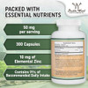 Zinc Picolinate 50mg, 300 Capsules (Immune Support) Non-GMO, Gluten Free (300