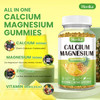 Calcium Magnesium Zinc Gummies, Calcium Magnesium 2:1 Ratio with Vitamin D3, K2