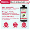 Why Not Natural Liquid Iron Supplement for Women, Men and Kids, Vegan